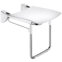 Składane siedzisko natryskowe Grand Confort z podporą Do montażu na ścianie Delabie 510430