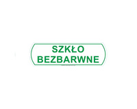 Merida DX683 NAKLEJKA NA KOSZE DO SEGREGACJI ODPADÓW "SZKŁO BEZBARWNE", DUŻA, WYMIARY: 14,5 CM X 4,4 CM