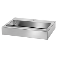 Umywalka wisząca AQUEDUTO Inox 304 satynowy - Z niewidocznym odpływem Delabie 121150