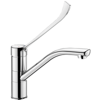 Bateria mechaniczna do zlewu Jednootworowa bateria mechaniczna z ruchomą wylewką H.155 L.230 Delabie 2510L