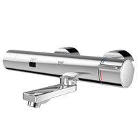 KWC F5E-Therm Elektroniczna termostatyczna bateria ścienna z zasilaniem bateryjnym i modułem C F5ET1116