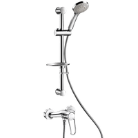 Komplet natryskowy z baterią mechaniczną EP Komplet natryskowy z baterią z regulatorem ciśnienia Delabie 2539EPSKIT