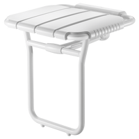 Szerokie składane siedzisko natryskowe z podporą ALU Składane siedzisko natryskowe Delabie 510410