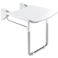 Składane siedzisko natryskowe Grand Confort z podporą Do montażu na ścianie Delabie 510430S