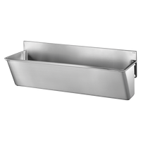 Umywalka chirurgiczna z niską tylną ścianką Inox 304 satynowy - 2 stanowiska Delabie 182020