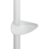 Mydelniczka na suwaku Be-Line® do poręczy natryskowej biała Biała matowa Delabie 511912W