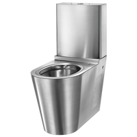 WC ze zbiornikiem MONOBLOCO S21 Inox 304 satynowy Delabie 110390