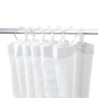 Zasłona prysznicowa Z 8 żabkami Delabie 382