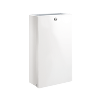 Ścienny pojemnik na odpady z zapadnią i zamkiem Inox 16 litrów Pojemnik z zapadnią na zużyte ręczniki papierowe i papier Delabie 6612