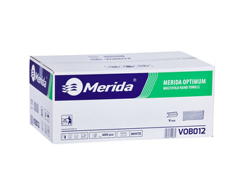 Merida VOB012 Ręczniki papierowe OPTIMUM, białe, jednowarstwowe, 4000 szt.