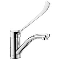 Bateria mechaniczna do umywalki Jednootworowa bateria mechaniczna z ruchomą wylewką H.100 L.170 Delabie 2522L