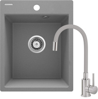 Zlewozmywak granitowy z baterią 1-komorowy