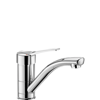 Bateria mechaniczna do umywalki Jednootworowa bateria mechaniczna z ruchomą wylewką H.100 L.170 Delabie 2522T