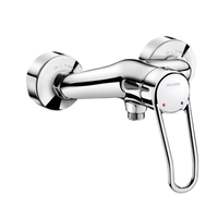 Bateria natryskowa z regulatorem ciśnienia SECURITHERM EP Jednouchwytowa bateria ścienna uchwyt ażurowy Delabie 2539EP