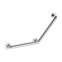 Poręcz kątowa 135° Inox błyszczący 400x400 mm Inox błyszczący UltraPolish 3 punkty mocujące Delabie 5082P