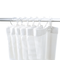 Zasłona prysznicowa Z 8 żabkami Delabie 1382