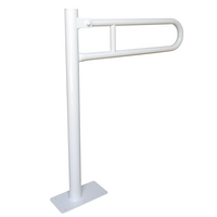Poręcz uchylna stojąca dla niepełnosprawnych 700 mm stal biała Faneco S32UUWCW77SWB