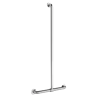 Poręcz w kształcie „Tˮ z przesuwnym drążkiem pionowym Inox błyszczący Inox błyszczący UltraPolish Delabie 5441P