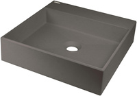 Umywalka granitowa nablatowa z miejscem na baterię - 400x400 mm Deante