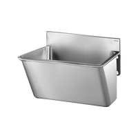 Umywalka chirurgiczna z niską tylną ścianką Inox 304 satynowy - 1 stanowisko Delabie 181020