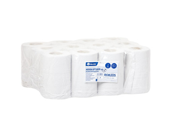 Merida ROB205 Ręczniki papierowe w roli OPTIMUM MINI, białe, średnica 13,5 cm, długość 60 m, dwuwarstwowe, zgrzewka 12 szt.