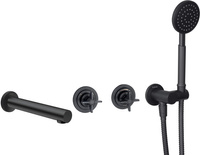 Bateria wannowa podtynkowa z zestawem prysznicowym Deante