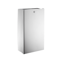 Ścienny pojemnik na odpady z zapadnią i zamkiem Inox 16 litrów Pojemnik z zapadnią na zużyte ręczniki papierowe i papier Delabie 6611