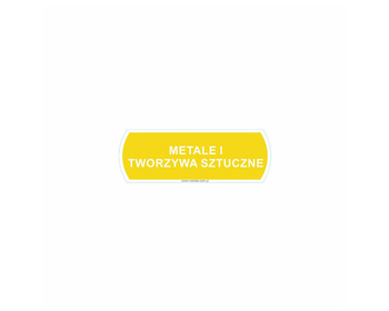 Merida DX671 NAKLEJKA NA KOSZ DO SEGREGACJI - METAL TWORZYWA, MAŁA, WYMIAR 10 X 3,5 CM