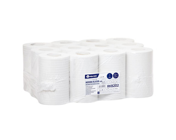 Merida RKB202 Ręczniki papierowe w roli CLASSIC MINI, białe, średnica 13 cm, długość 116 m, jednowarstwowe, zgrzewka 12 rolek