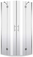 Kabina prysznicowa półokrągła 80x80 cm - czteroszybowa