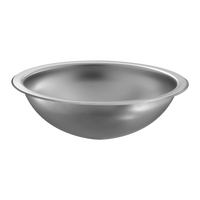 Umywalka wpuszczana w blat HEMI Ø385 Inox 304 błyszczący - Wpuszczana w blat lub podblatowa Delabie 120491