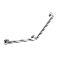Poręcz kątowa 135° Basic satynowa 400x400 mm Inox 304 satynowy 3 punkty mocujące Delabie 35082S