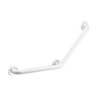 Poręcz kątowa 135° Inox biały 400x400 mm Inox epoksyd biały 3 punkty mocujące Delabie 5082W