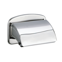 Uchwyt ścienny na papier toaletowy w rolce Z pokrywą Delabie 566TER