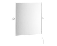Lustro STELLA WHITE LINE 50x60 cm, oprawa biała mat, uchwyt GSB103