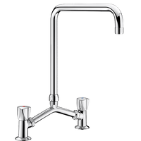 2-otworowa bateria stojąca- 45 l/min Górna ruchoma wylewka L.300 H.340 Delabie G65603