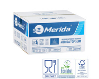 Ręczniki papierowe TOP SLIM 2-warstwowe 2700szt białe Merida VTB207