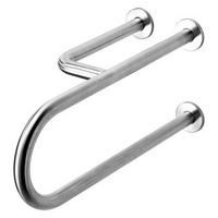 Poręcz stała dla niepełnosprawnych 3-podporowa lewa 550 mm stal szlachetna połysk Faneco S32UUL55SNP