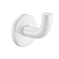 Hak na ubrania Inox biały model krótki Inox 304 epoksyd biały Delabie 4043EW