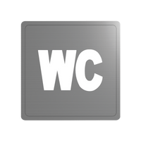 Piktogram Inox „WC” Inox 304 satynowy Delabie 510154S