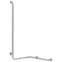 Poręcz natryskowa poziomo-pionowa Inox satynowy Inox satynowy UltraSatin model prawy Delabie 5100DS