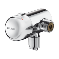 Ścienna bateria czasowa do umywalki z pokrętłem TEMPOMIX Delabie 796000