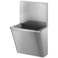 Umywalka chirurgiczna z wysoką tylną ścianką Inox 304 satynowy - 1 stanowisko - Design "Higiena +" Delabie 185000