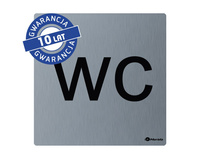 Piktogram WC wym. 95 x 95 x 2 mm stal matowa Merida GSM012