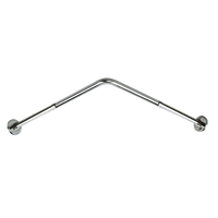 Kątowy drążek do zasłon prysznicowych Regulacja poprzez obracanie rurki Delabie 362