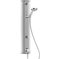 Aluminiowy panel natryskowy z baterią sekwencyjną SECURITHERM Termostatyczny zestaw natryskowy z baterią bez zaworów zwrotnych Delabie H9636