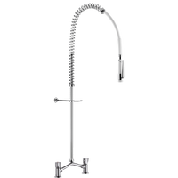 Dwuotworowy zestaw do mycia wstępnego z baterią Bez zaworu czerpalnego Delabie G6533