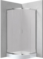 Kabina prysznicowa z brodzikiem półokrągła 80 cm