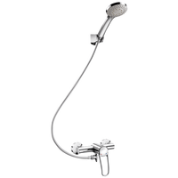 Komplet natryskowy samoopróżniający z baterią mechaniczną Zestaw natryskowy z jednouchwytową baterią ścienną Delabie 2739HYG