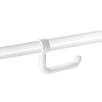Uchwyt na papier toaletowy w rolce do poręczy biały Biały Nylon Delabie 510081N